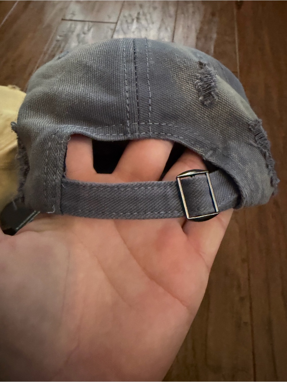 Chanel Women's Distressed Logo Baseball Cap - Yellow & Gray - Picture 5 of 7